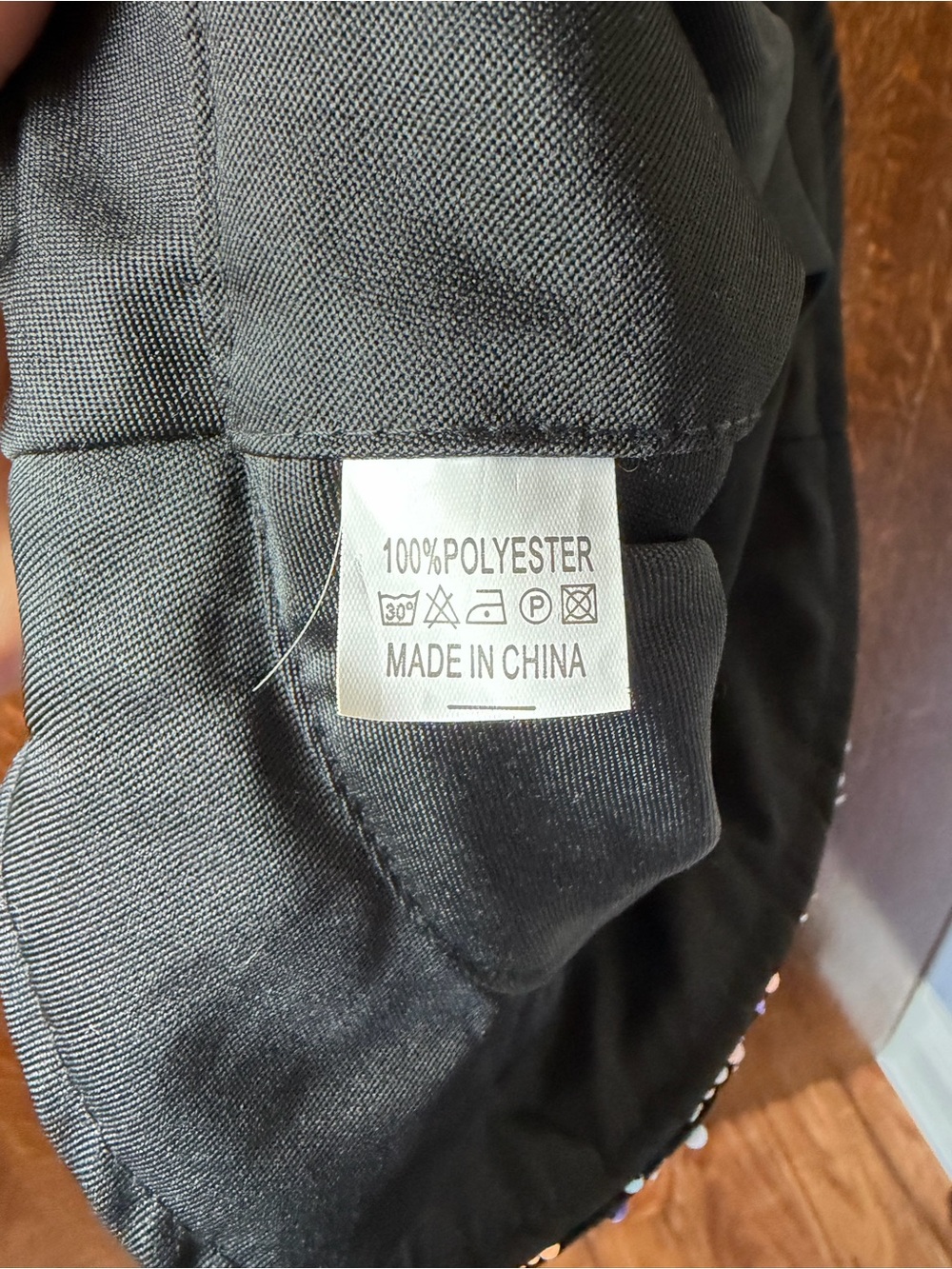 Source Unknown Black Sequin Bucket Hat with Iridescent Accents - Picture 6 of 6